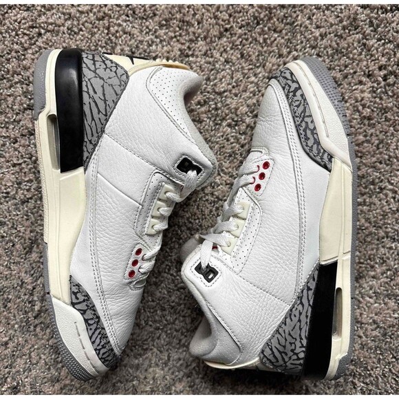Nike Air Jordan 3 Retro White Cement Reimagined Size 4 Youth (Size 5.5 Women's) - Picture 7 of 7